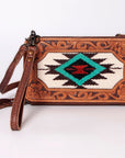 American Darling Hand Tooled Hair On Genuine Leather Women Bag Western Handbag Purse