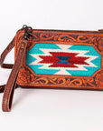 American Darling Hand Tooled Hair On Genuine Leather Women Bag Western Handbag Purse