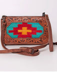 American Darling Hand Tooled Hair On Genuine Leather Women Bag Western Handbag Purse