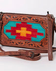 American Darling Hand Tooled Hair On Genuine Leather Women Bag Western Handbag Purse