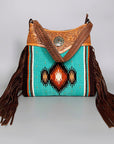 American Darling ADBG980B Hobo Hand Tooled Saddle Blanket Genuine Leather Women Bag Western Handbag Purse
