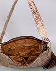 American Darling ADBG992 Hobo Crocodile Embossed Genuine Leather Women Bag Western Handbag Purse