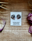 Mini Cowboy Hat Stud Earrings with Pink Conch