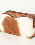 American Darling ADBG994 Toiletry Hand Tooled Hair-On Genuine Leather Women Bag Western Handbag Purse