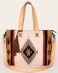 American Darling Tote Saddle Blanket Genuine Leather Women Bag Western Handbag Purse