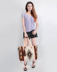 American Darling Tote Saddle Blanket Genuine Leather Women Bag Western Handbag Purse