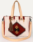 American Darling Tote Saddle Blanket Genuine Leather Women Bag Western Handbag Purse