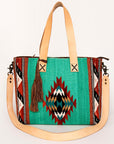 American Darling Tote Saddle Blanket Genuine Leather Women Bag Western Handbag Purse