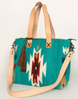 American Darling Tote Saddle Blanket Genuine Leather Women Bag Western Handbag Purse