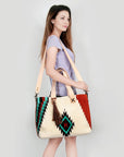 American Darling Tote Saddle Blanket Genuine Leather Women Bag Western Handbag Purse