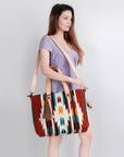 American Darling Tote Saddle Blanket Genuine Leather Women Bag Western Handbag Purse