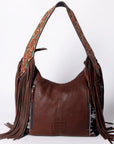 American Darling Hobo Hand Tooled Hair-On Genuine Leather Women Bag Western Handbag Purse