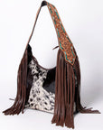 American Darling Hobo Hand Tooled Hair-On Genuine Leather Women Bag Western Handbag Purse