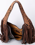 American Darling Hobo Hand Tooled Hair-On Genuine Leather Women Bag Western Handbag Purse