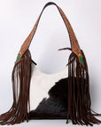 American Darling Hobo Hand Tooled Hair-On Genuine Leather Women Bag Western Handbag Purse