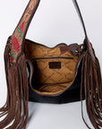 American Darling Hobo Hand Tooled Hair-On Genuine Leather Women Bag Western Handbag Purse