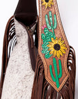 American Darling Hobo Hand Tooled Hair-On Genuine Leather Women Bag Western Handbag Purse