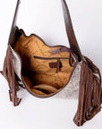 American Darling Hobo Hand Tooled Hair-On Genuine Leather Women Bag Western Handbag Purse