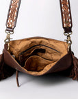 American Darling Large Crossbody Hand Tooled Genuine Leather Women Bag Western Handbag Purse