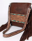American Darling Large Crossbody Hand Tooled Genuine Leather Women Bag Western Handbag Purse