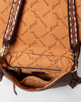 American Darling Large Crossbody Hand Tooled Genuine Leather Women Bag Western Handbag Purse