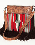 American Darling ADBGZ629A Signature Crossbody Hand Tooled Saddle Blanket Genuine Leather Women Bag Western Handbag Purse