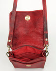 Never Mind Nmbgm134D Cell Phone Holder Vintage Handmade Genuine Cowhide Leather Women Bag Western Handbag Purse