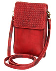 Never Mind Nmbgm134D Cell Phone Holder Vintage Handmade Genuine Cowhide Leather Women Bag Western Handbag Purse