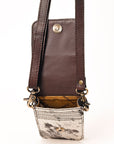 American Darling Hand Tooled Hair On Genuine Leather Women Bag Western Handbag Purse