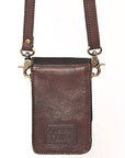 American Darling Hand Tooled Hair On Genuine Leather Women Bag Western Handbag Purse
