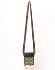 American Darling Hand Tooled Hair On Genuine Leather Women Bag Western Handbag Purse