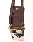 American Darling Hand Tooled Hair On Genuine Leather Women Bag Western Handbag Purse