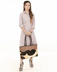 American Darling ADBGZ649A Tote Hand Tooled Hair-On Genuine Leather Women Bag Western Handbag Purse