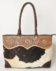 American Darling ADBGZ649A Tote Hand Tooled Hair-On Genuine Leather Women Bag Western Handbag Purse