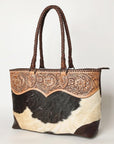 American Darling ADBGZ649A Tote Hand Tooled Hair-On Genuine Leather Women Bag Western Handbag Purse