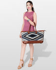American Darling ADBGZ650 Tote Saddle Blanket Genuine Leather Women Bag Western Handbag Purse