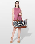 American Darling ADBGZ650 Tote Saddle Blanket Genuine Leather Women Bag Western Handbag Purse