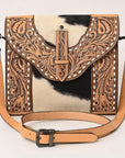 American Darling ADBGZ651 Crossbody Hand Tooled Hair-On Genuine Leather Women Bag Western Handbag Purse