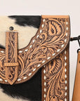 American Darling ADBGZ651 Crossbody Hand Tooled Hair-On Genuine Leather Women Bag Western Handbag Purse