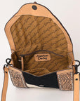 American Darling ADBGZ651 Crossbody Hand Tooled Hair-On Genuine Leather Women Bag Western Handbag Purse