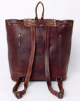 American Darling Backpack Hair On Hand Tooled Genuine Leather Women Bag Western Handbag Purse