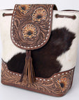 American Darling Backpack Hair On Hand Tooled Genuine Leather Women Bag Western Handbag Purse