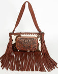 American Darling ADBGZ654 Tote Hand Tooled Hair-On Genuine Leather Women Bag Western Handbag Purse
