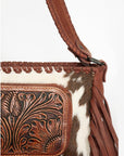 American Darling ADBGZ654 Tote Hand Tooled Hair-On Genuine Leather Women Bag Western Handbag Purse