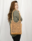American Darling ADBGZ659 Tote Hand Tooled Genuine Leather Women Bag Western Handbag Purse