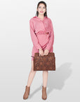 American Darling ADBGZ661 Clutch Hand Tooled Genuine Leather Women Bag Western Handbag Purse