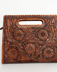 American Darling ADBGZ661 Clutch Hand Tooled Genuine Leather Women Bag Western Handbag Purse