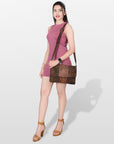 American Darling ADBGZ662 Clutch Hand Tooled Genuine Leather Women Bag Western Handbag Purse