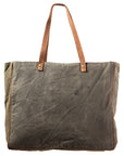 OHLAY KB418 TOTE Upcycled Wool Upcycled Canvas Genuine Leather women bag western handbag purse