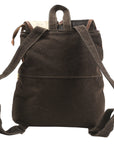 OHLAY KB419 Backpack Hand Tooled Upcycled Wool Upcycled Canvas Hair-On Genuine Leather women bag western handbag purse